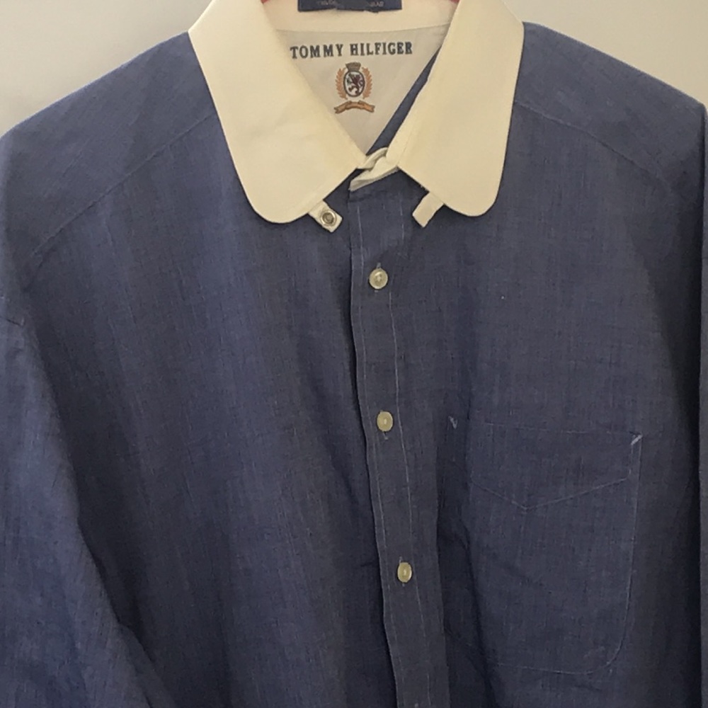 Tommy Hilfiger Mens Tailored Button Down Dress Shirt - Picture 2 of 10